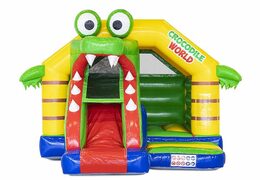 Buy crocodile themed inflatable bouncer with slide for kids