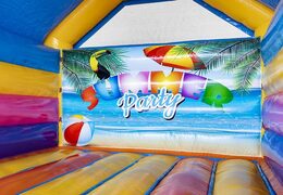 Order inflatable bouncy castle summer party theme with festive objects for children