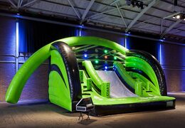 Inflatable bouncy castle obstacle course with interactive sport to compete for kids for sale