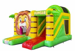 Jungle Theme Inflatable Air Cushion With Slide For Sale For Kids