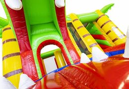 Buy inflatable bouncer with slide and 3d crocodile as entrance for children