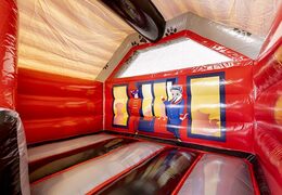 Order bouncy castle air cushion with slide in animal hotel theme for children