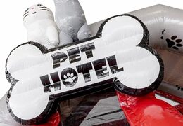 Buy inflatable inflatable slide combo with slide in animal hotel theme for kids