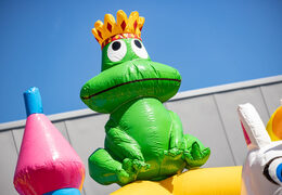 Multiplay Super inflatable air cushion with unicorn 3d objects on it and lots of color for sale for children