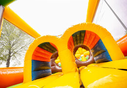 Jungle themed mega obstacle course for sale at JB Inflatables