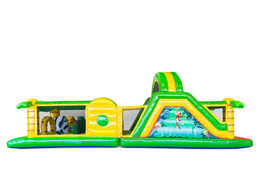 Order 13 meters bouncy castle in theme Jungle for kids. Buy inflatables with obstacle courses now online at JB Inflatables America