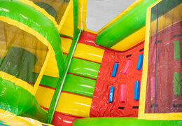 Buy 13 meter long Dino inflatable obstacle course for children. Order inflatable obstacle courses now online at JB Inflatables America