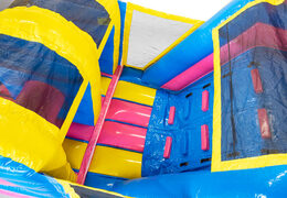 Order 13 meters inflatable obstacle course in theme Flamingo for kids. Buy inflatable obstacle courses now online at JB Inflatables America