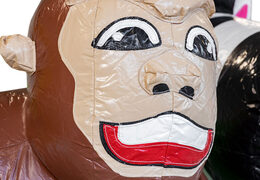 Inflatable Mini Multiplay bouncy castle in Jungle theme for sale for children. Order now inflatable bouncy castles at JB Inflatables America