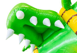 Order inflatable Mini Multiplay bouncy castle in Crocodil theme for children. Buy inflatable bouncy castles at JB Inflatables America