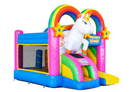 Inflatable Mini Multiplay bouncy castle in Unicorn theme for sale at JB Inflatables. Order inflatable bouncers at JB Inflatables America