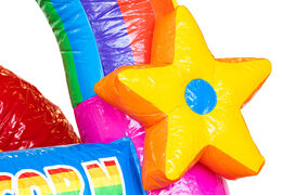 Order inflatable Mini Multiplay bouncy castle in Unicorn theme for children. Buy inflatable bouncy castles at JB Inflatables America