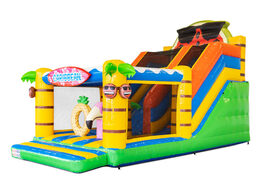 Buy inflatable Multi Slide air cushion with slide in theme Caribbean for children. Order inflatable air cushions online at JB Inflatables America