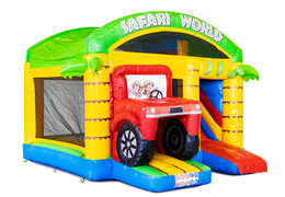 Inflatable multi box bouncy castle safari for sale