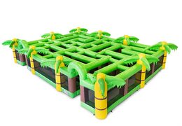 Inflatable maze with palm trees
