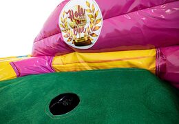 Cheerful colors bouncy castle with golf course