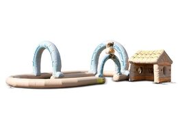 Movable bouncy castle race track