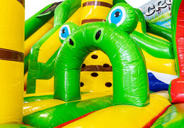 Binnenkant van de Slideworld krokodil springkussen