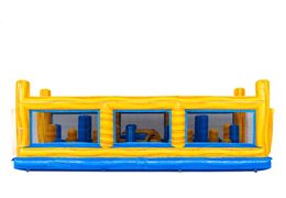 Yellow and blue Pillar Dodger module in modular obstacle course