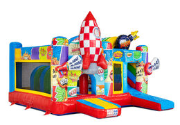 Red blue yellow rocket bomb comic theme multiplay