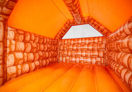Inside of Standard Bouncy Castle Orange Brick