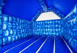 Inside of Standard Bouncy Castle Blue Brick for sale at JB in Meppel