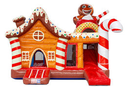 Buy Gingerbread House-themed inflatable bouncy castle with slide online at JB in Meppel