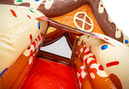Slide of inflatable Slide combo gingerbread house, order at JB