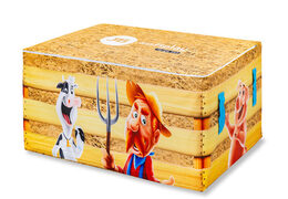 Box for storing soft play in a farm theme for sale at JB