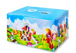 Box for storing soft play in candy theme for sale at JB