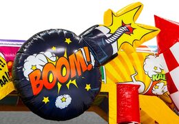 Order Inflatable Castle with Comic Theme and 3D Cartoon Bomb Online