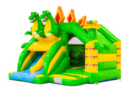 Slide combo Double Slide inflatable with two slides in Dino theme
