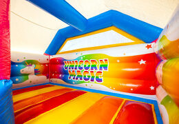 Buy the Indoor Bouncy Castle Slide Combo Dubbelslide with Unicorn theme online at JB