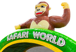 3D figure on inflatable Dubbelslide monkey theme Safari Gorilla