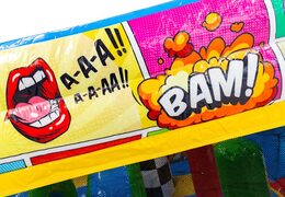 Bouncy castle theme Comic illustrations from a comic book lips and explosion order online