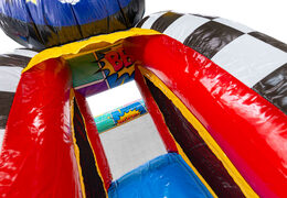 Eye-catching Comic theme bouncy castle Midi Bounce for sale at JB Inflatables