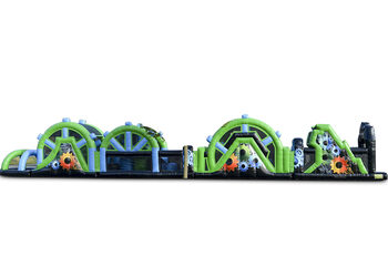 Buy Giga obstacle course 30m long in the colors black and green for both young and old. Order inflatable obstacle courses now online at JB Inflatables UK