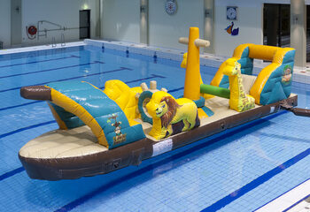 Buy airtight inflatable ship in jungle theme for both young and old. Order inflatable water attractions now online at JB Inflatables America