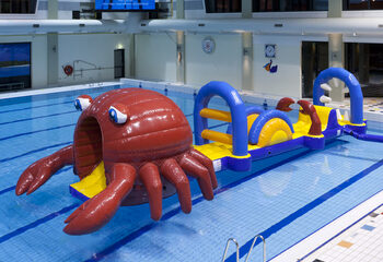 Spectacular Obstacle Run in crab theme with challenging obstacle objects for both young and old. Buy inflatable pool games now online at JB Inflatables America