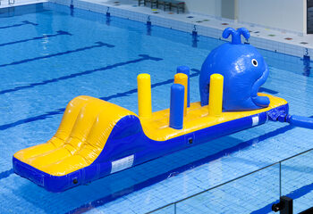 Whale run inflatable obstacle course with fun 3D obstacles for both young and old. Order inflatable obstacle courses online now at JB Inflatables America