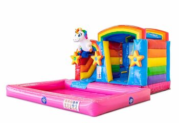Order inflatable multiplay bouncy castle in unicorn theme with or without bath for children at JB Inflatables UK. Buy inflatable bouncy castles online at JB Inflatables UK