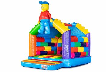 Buy standard superblocks bouncy castle in a striking design and a funny animation in the form of a doll for children. Bouncy castle for sale online at JB Inflatables UK
