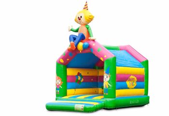 Buy standard party bouncy castles in striking colors with a large 3D object on top for children . Order bouncy castles online at JB Inflatables UK