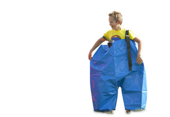 Get blue sponge pants for both old and young online now. Buy inflatable items online at JB Inflatables America