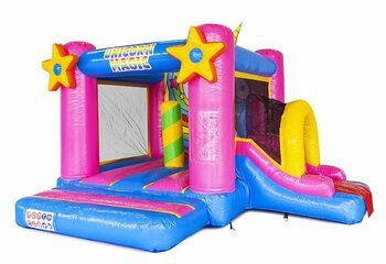 order a small inflatable bouncer with slide in unicorn theme