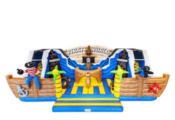 Buy the front of Slideworld pirate bounce house online