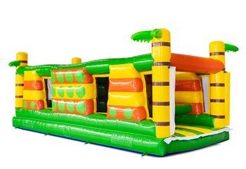Obstacle course module gate dodger with palm tree theme Jungle