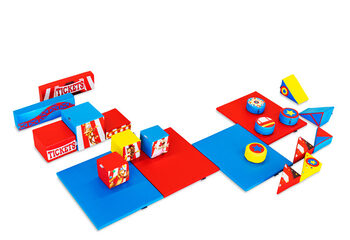 Large Softplay set in Rollercoaster theme with colorful blocks to play with