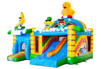 Online springkasteel Multiplay koBuy Multiplay inflatable castle online with 3D figures and slide Summer Partypen met 3d figuren en glijbaan Summer Party