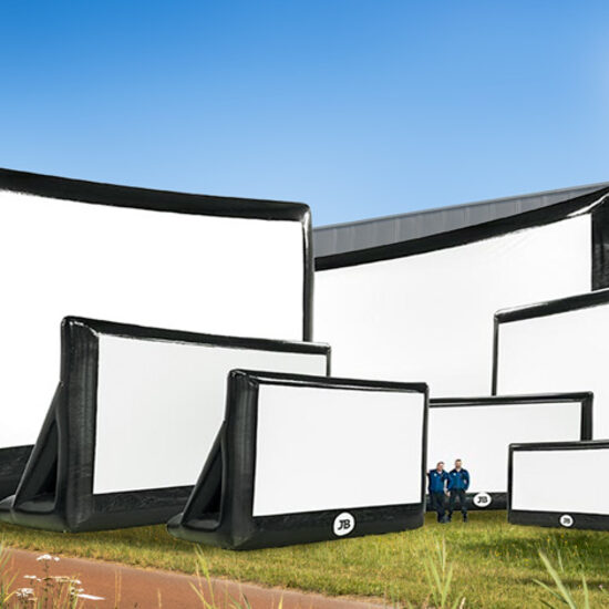 Opblaasbare videoscreens in verschillende formaten